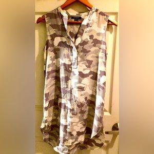 Acrobat 100%silk mini camo dress . SizeXS